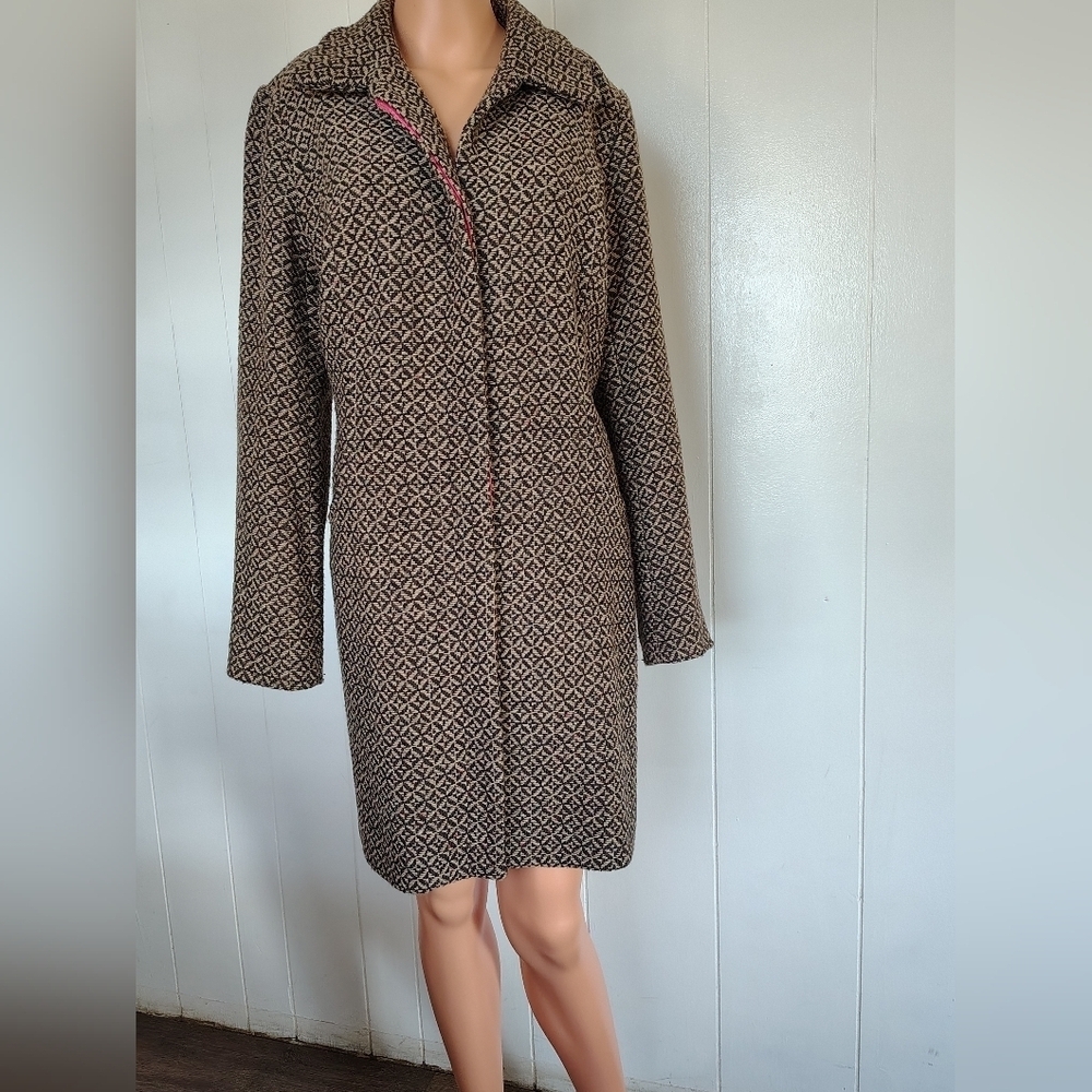 Apt. 9 Women's Brown Patterned Coat Size 12